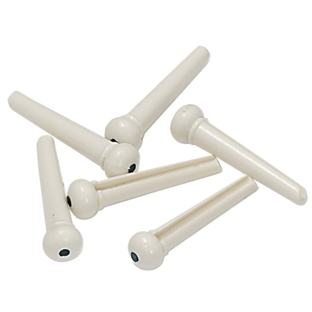 Guitar Bridge Pins Hvid med dot